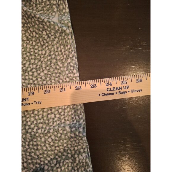 Croft and Barrow Long Sleeve Classic Tee Womens Medium Green White Pattern - Picture 9 of 9